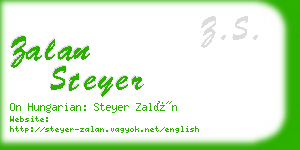 zalan steyer business card